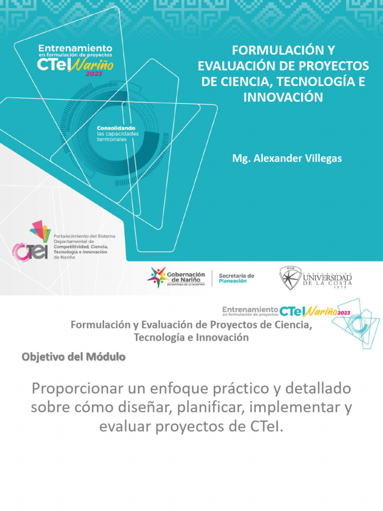 Justificación de Proyectos CTeI | PDF | Sustentabilidad | Evaluación
