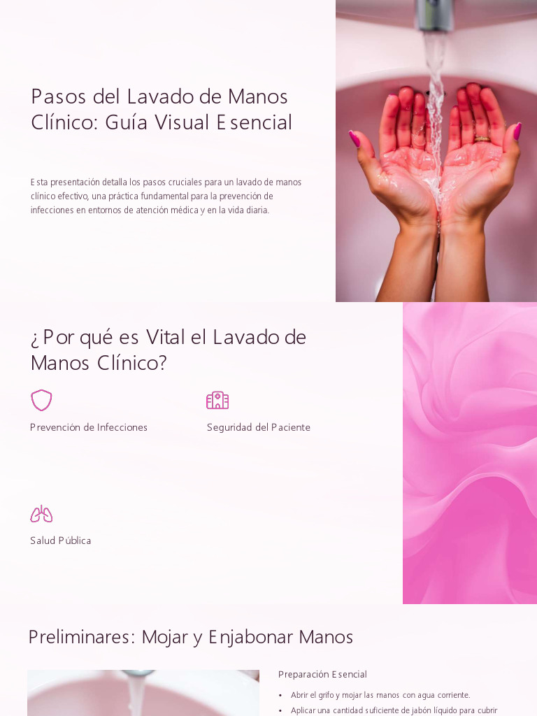 Pasos del Lavado de Manos Clínico | PDF | Lavado de manos | Ciencias de ...