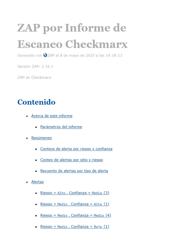 Informe ZAP Duvan David Rizo | PDF | Cookie HTTP | Software de gestión ...