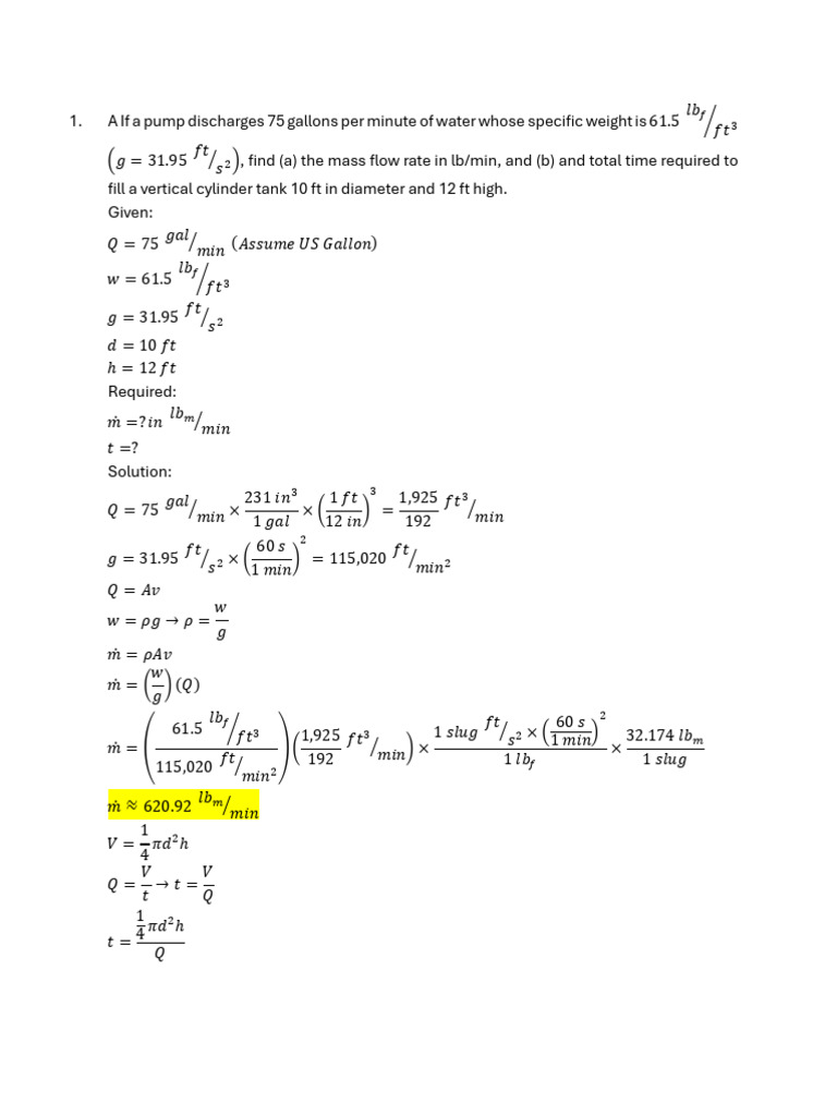 Mass Flow Rate Calculations in Fluids | PDF | Flow Measurement ...