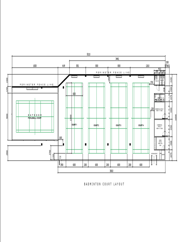 Badminton Court Layout Plan | PDF