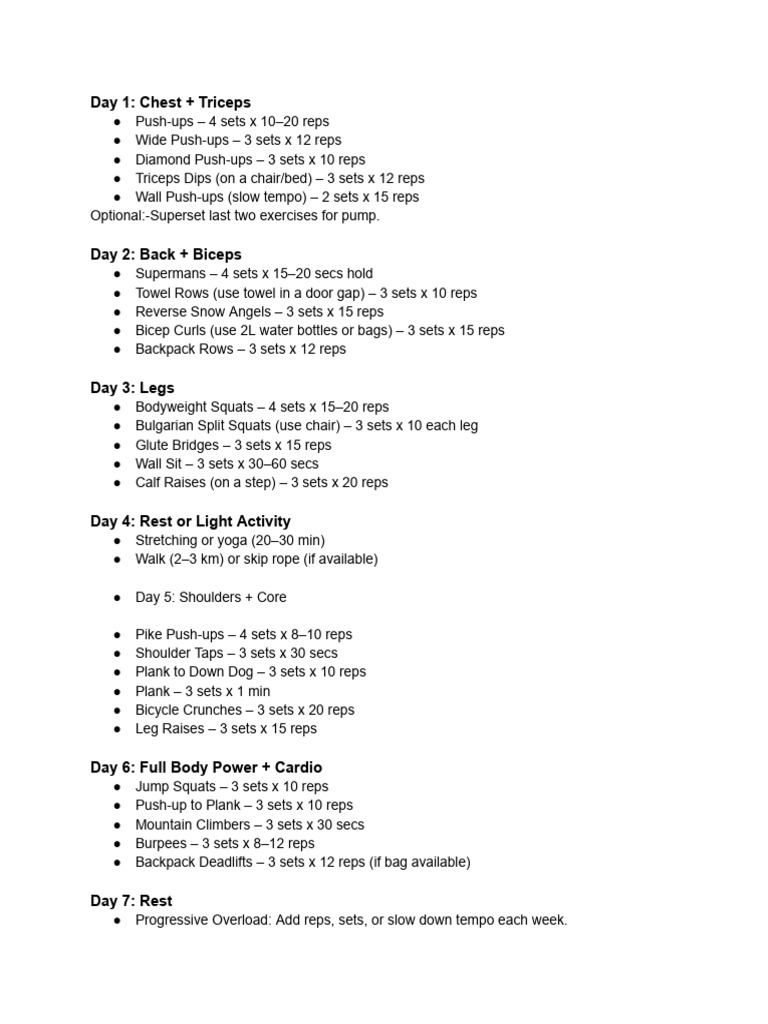 Home Workout | PDF