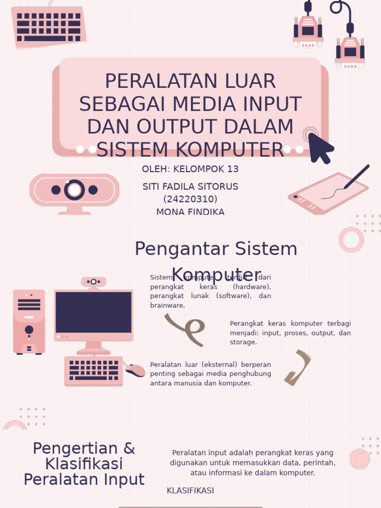 Peralatan Input dan Output Komputer | PDF