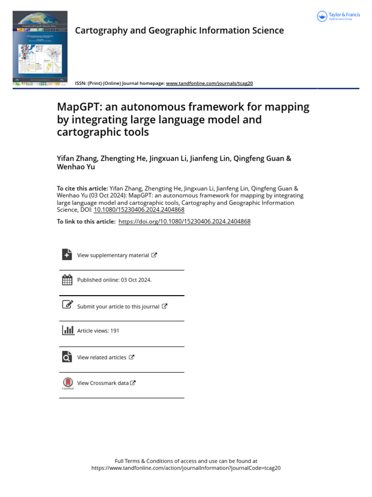 MapGPT: Intelligent Mapping Framework | PDF | Geographic Information ...