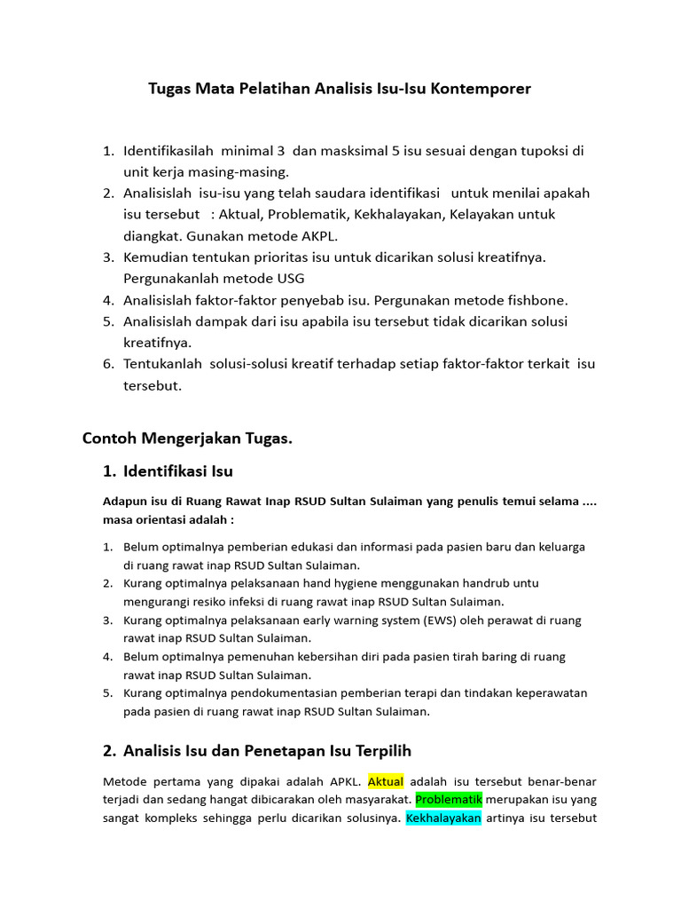 Identifikasi dan Analisis Isu EWS | PDF