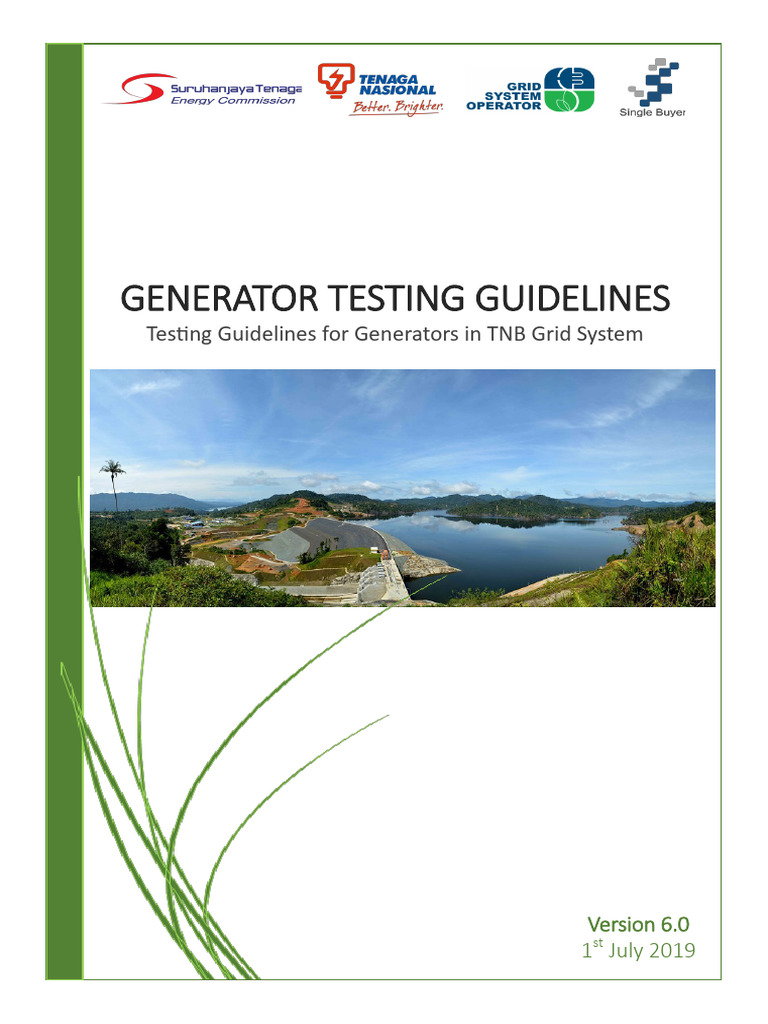 Generator Testing Guidelines Version 6.0. | PDF | Electrical Grid ...