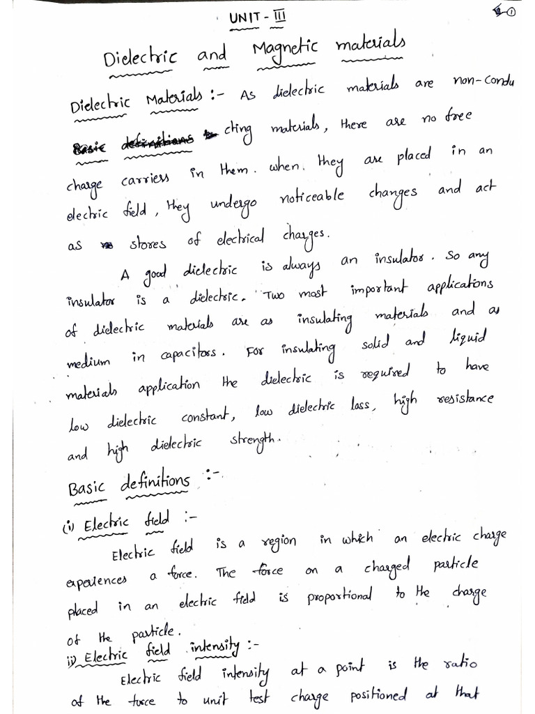 AP Unit 3. Dielectric and Magnetic Materials | PDF