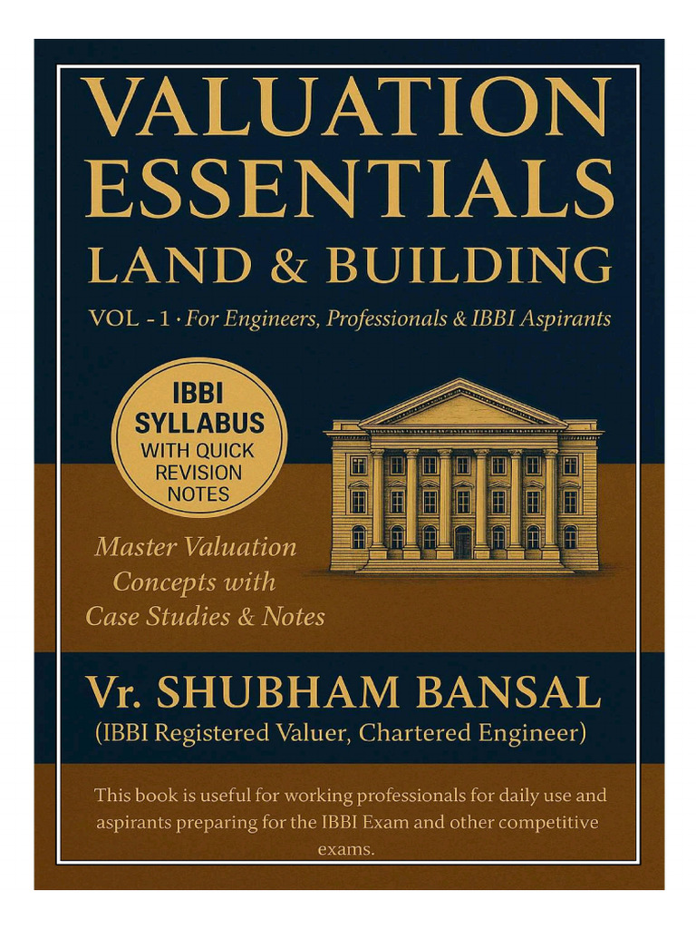 Valuation Essential Land and Building Book For Engineer | PDF