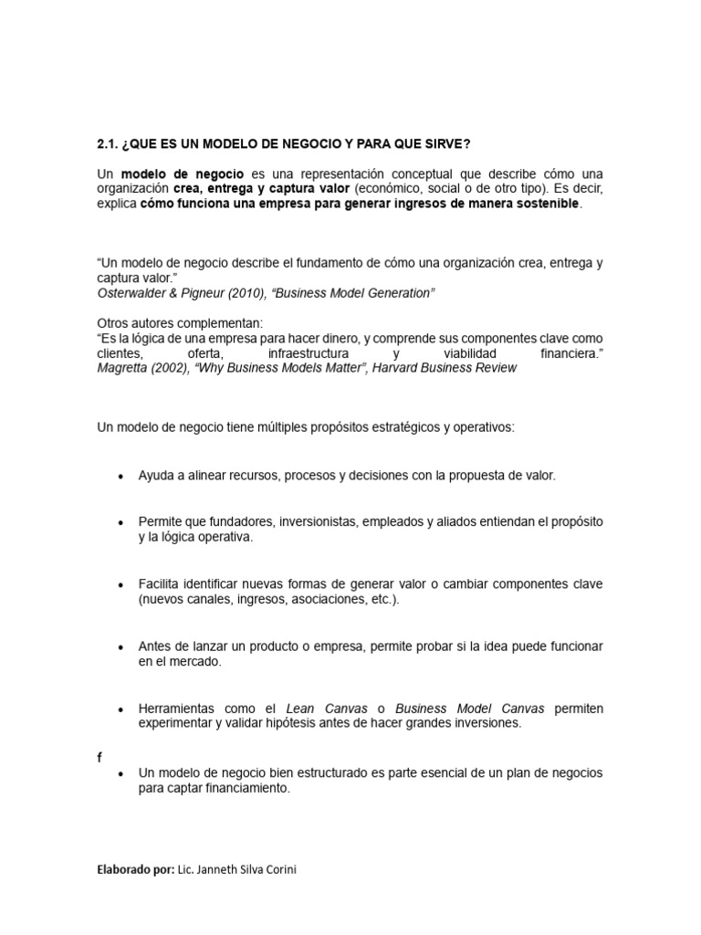 Tema N°2 | PDF | Modelo de negocio | Economias