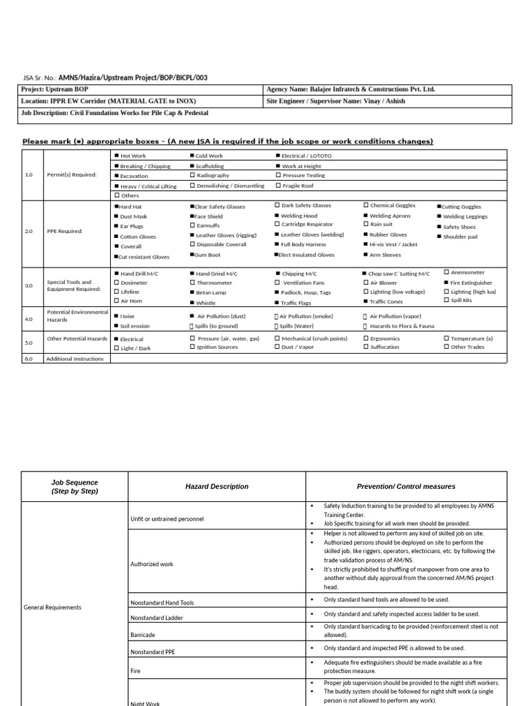 Upstream BOP Project Safety Guidelines | PDF | Personal Protective ...