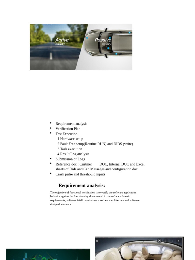 Airbag ECU Functional Verification Plan | PDF | Airbag | Manufactured Goods