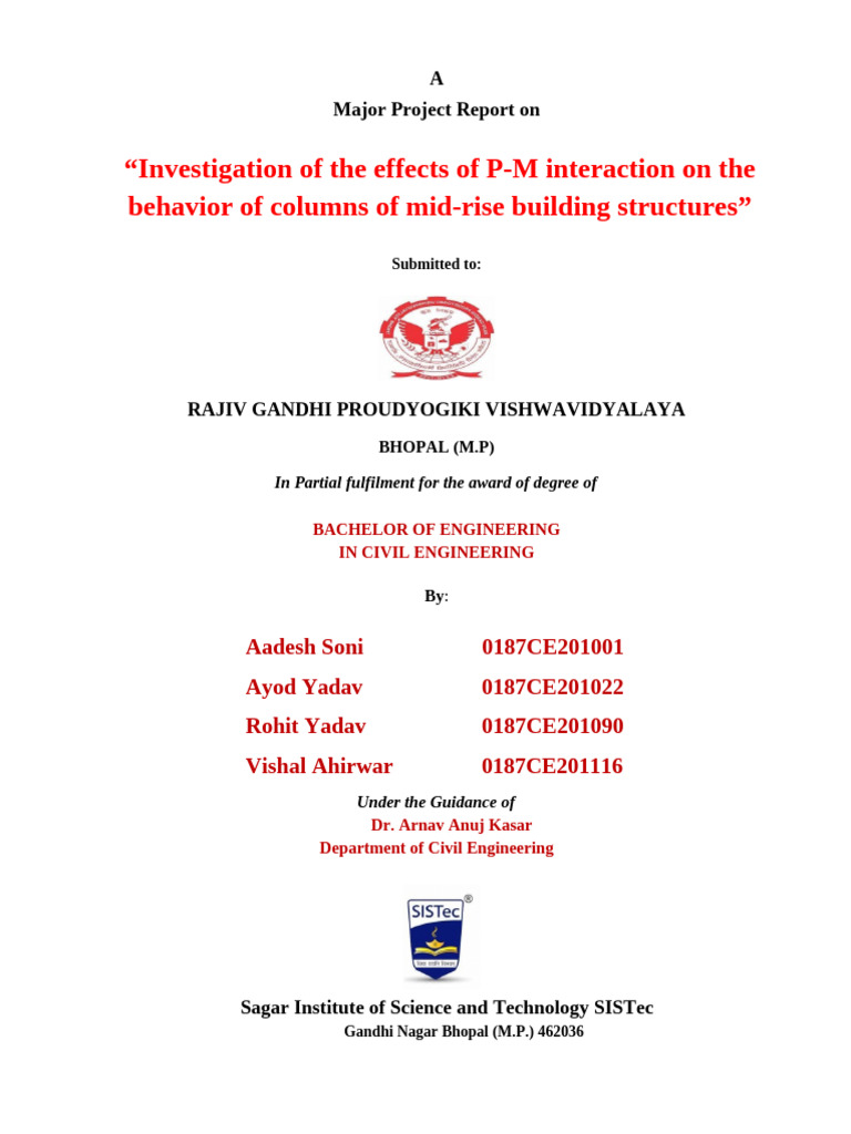 Major Project Report (2) | PDF | Deformation (Engineering) | Bending