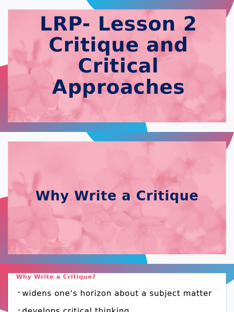 Understanding Literary Critique Methods | PDF | Evaluation | Marxism