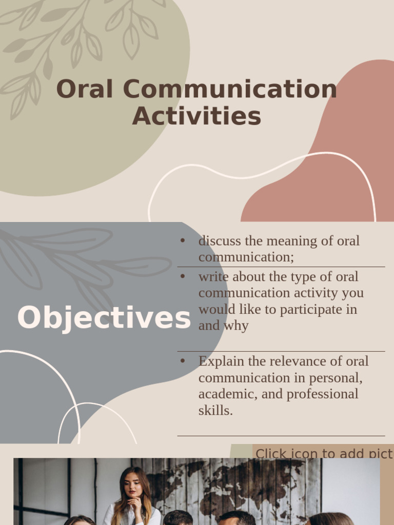 Oral Communication Activities Overview | PDF | Communication | Human ...