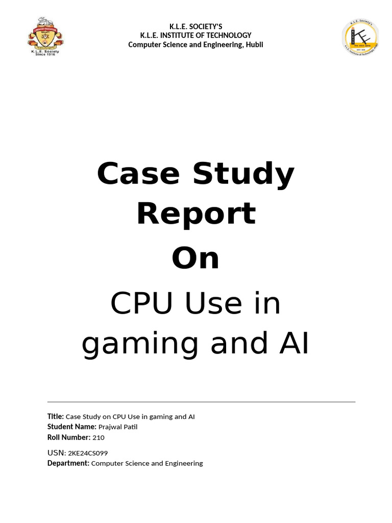 Prajjz Case Study Report | PDF | Central Processing Unit | Artificial ...