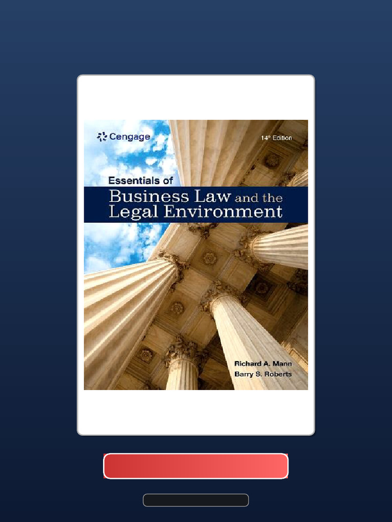 The Legal Environment of Business 第14版 Essentials of Business Law and the Legal Environment: Mann