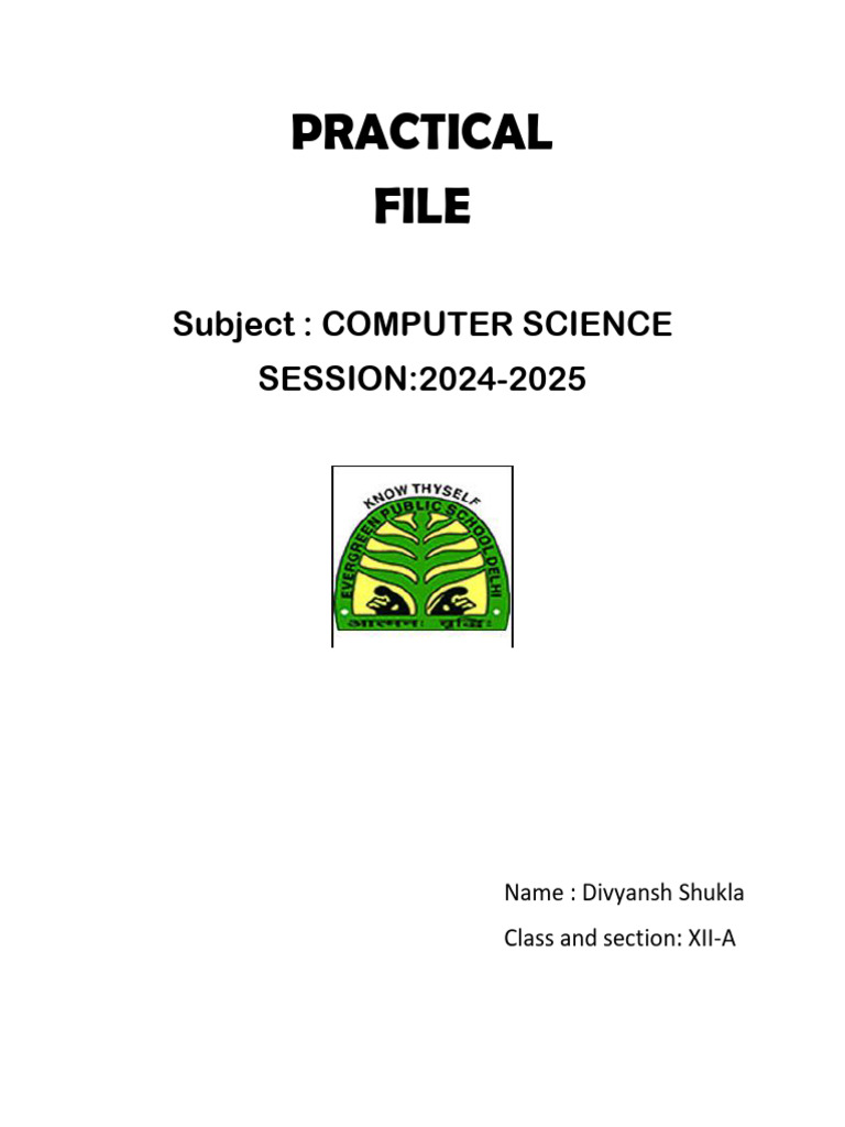 Computer Science Practical Exercises | PDF | String (Computer Science ...