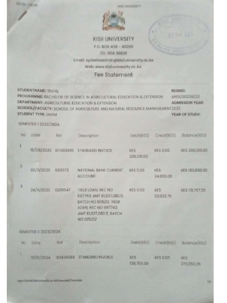 Fees Statements | PDF