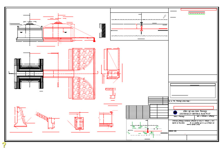 RCC Box Bridge Extension GAD Details | PDF | Concrete | Architectural ...