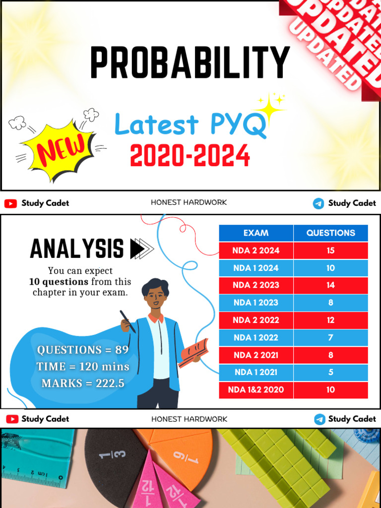 NDA Probability PYQs 2020-2024 | PDF