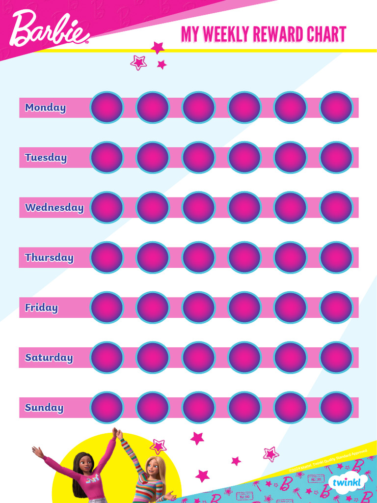 Weekly Reward Chart With Stickers | PDF