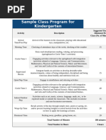 Class Program Sample 2025 2026 | PDF