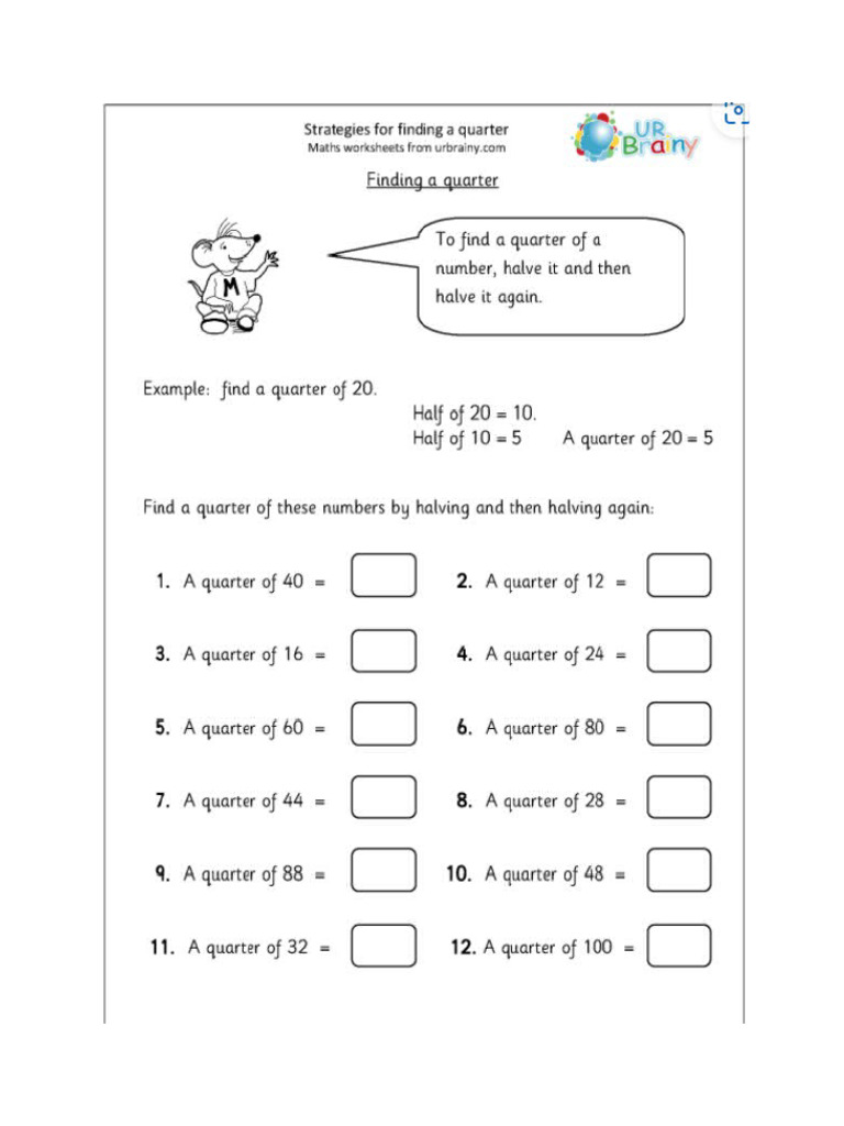 Math Worksheet Pdf