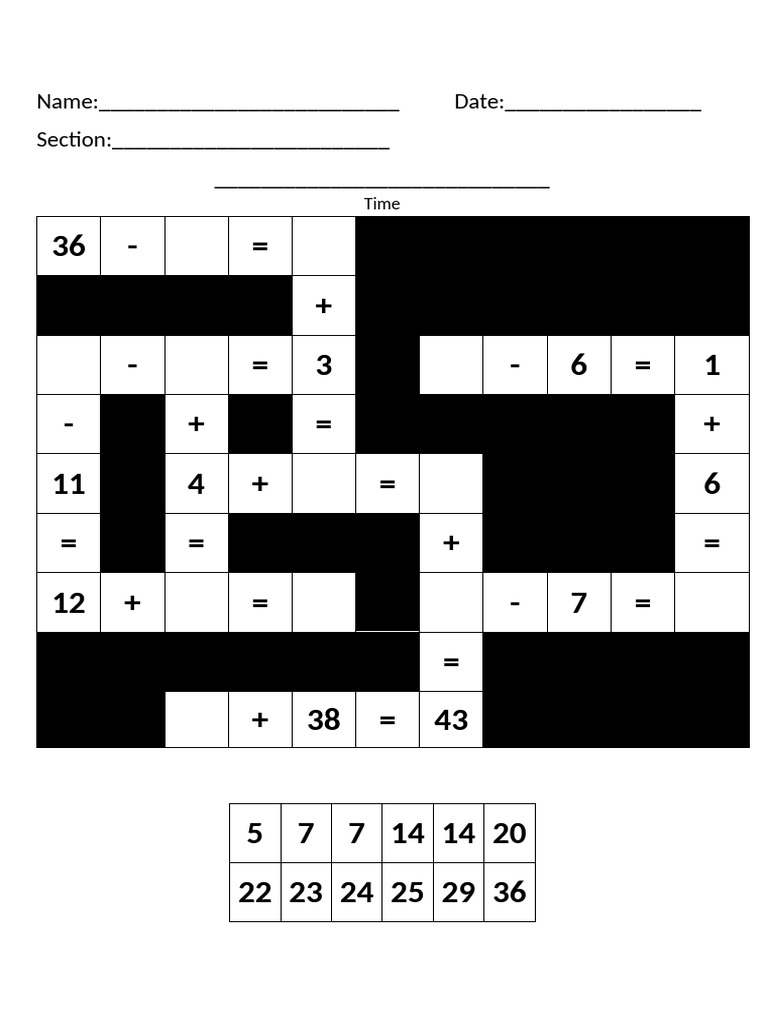 Math Practice Worksheets Template | PDF