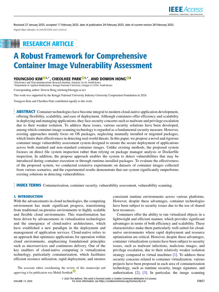 A Robust Framework For Comprehensive Container Image Vulnerability ...