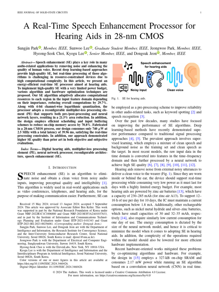 Real-Time Speech Enhancement for Hearing Aids | PDF | Hearing Aid ...