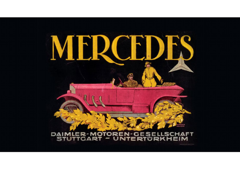 Vintage Mercedes 1920's Poster Ad | PDF