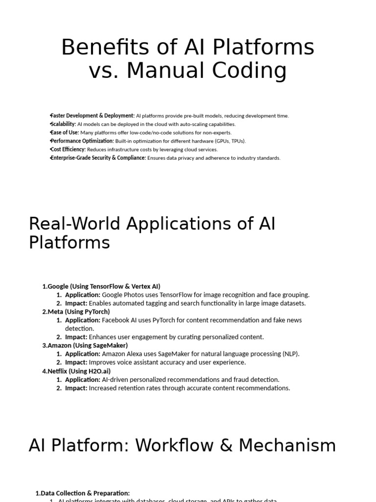 Benefits of AI Platforms Vs | PDF | Artificial Intelligence ...