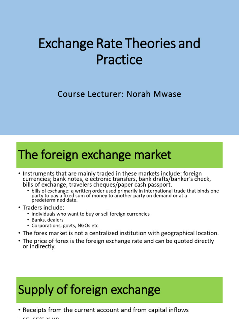 Reading Assignment Exchange Rate Theories | PDF | Foreign Exchange ...
