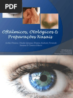 Oftálmicos, otológicos e preparações nasais
