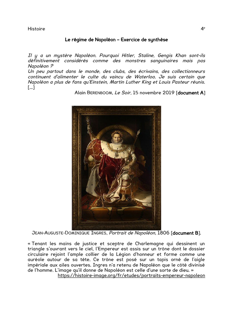 Napoléon : Histoire et héritage complexe | PDF | Napoléon | Premier ...