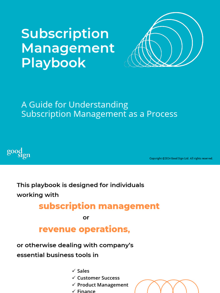 SaaS Subscription Management Playbook March 24 | PDF | Pricing ...