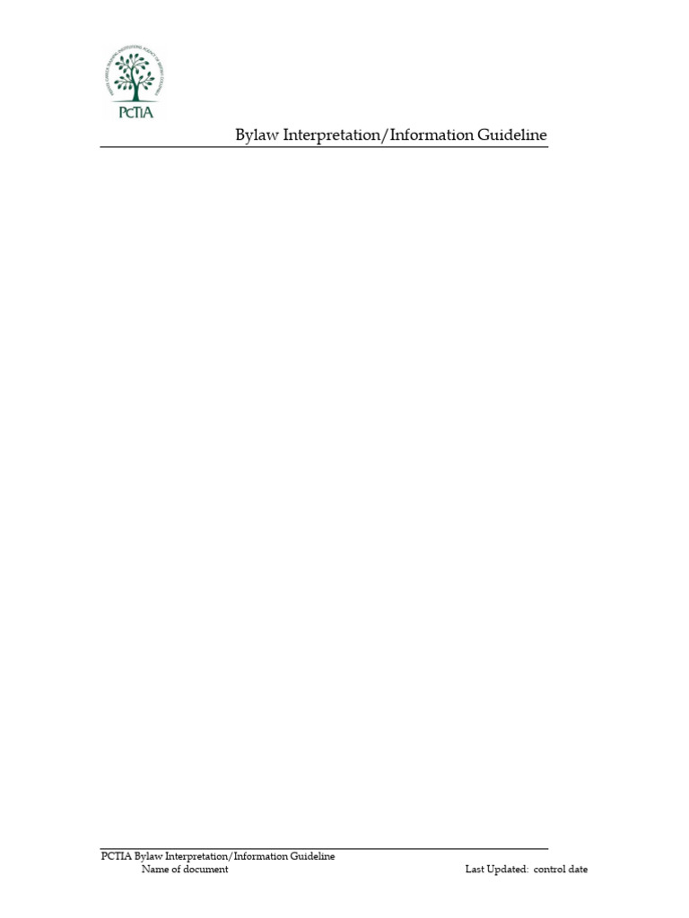 PCTIA Bylaw Advertising Guidelines | PDF