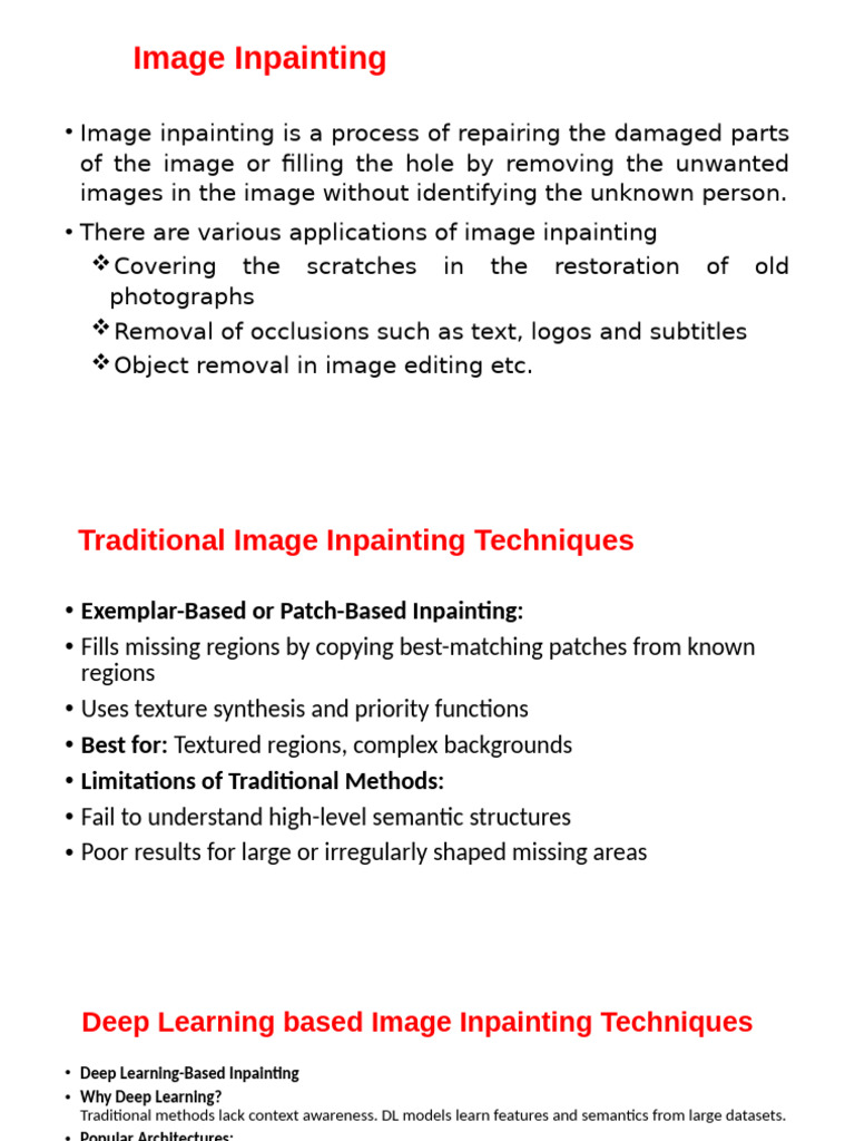 Image Inpainting Basic | PDF | Deep Learning | Image