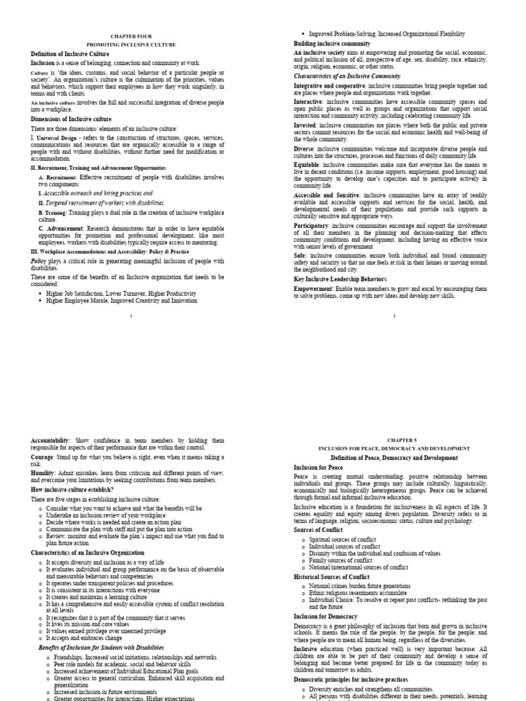 Building an Inclusive Workplace Culture | PDF | Inclusion (Education ...