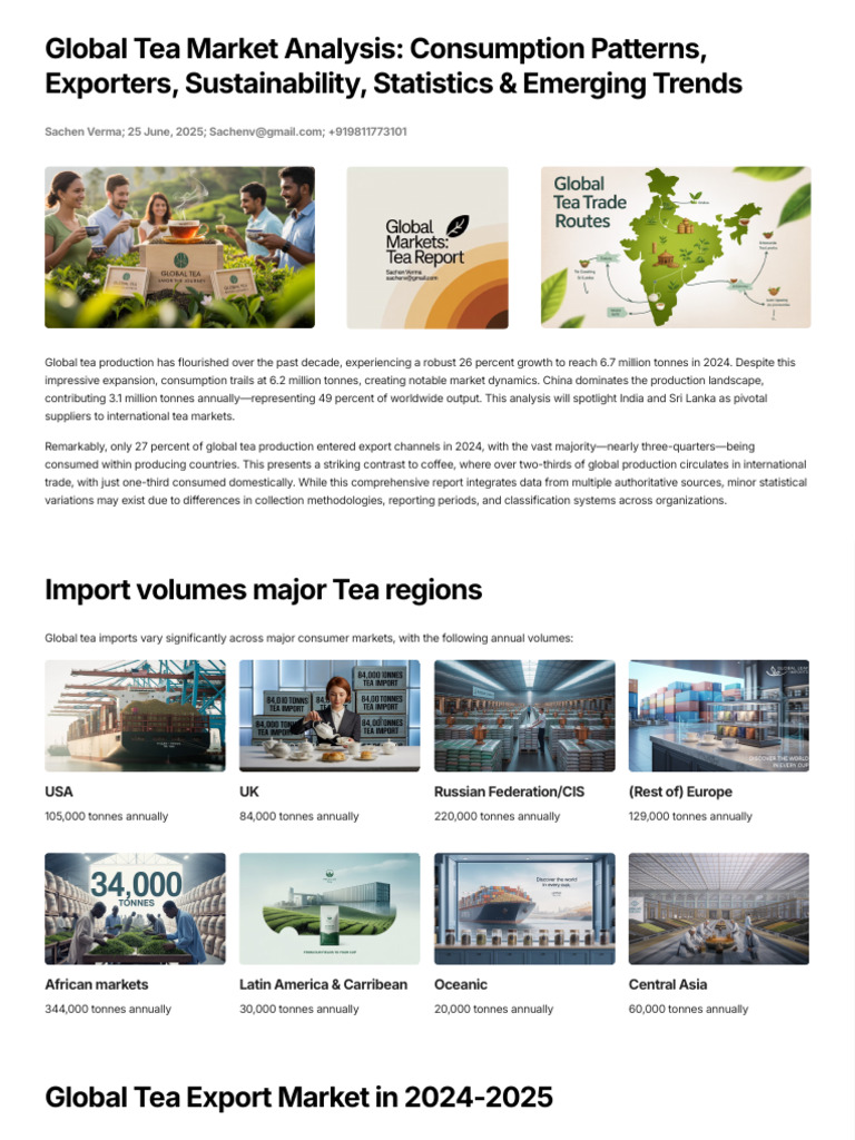 Global Tea Market Trends 2024-2025 | PDF | Tea | Retail