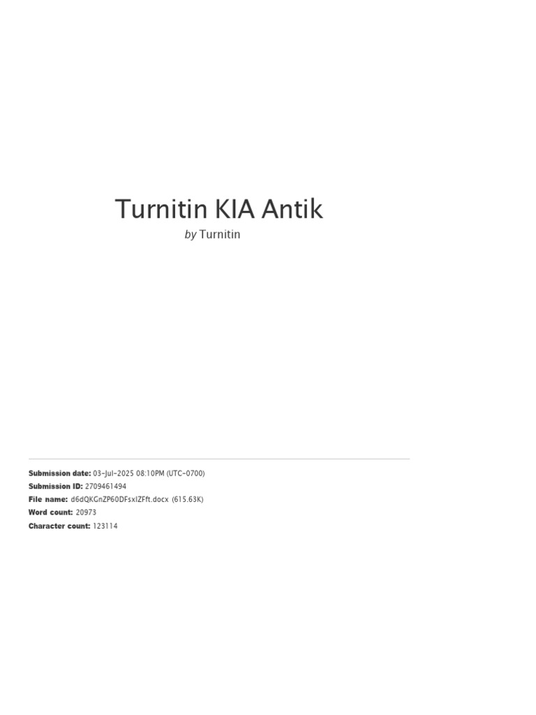Turnitin Originality Report Summary | PDF