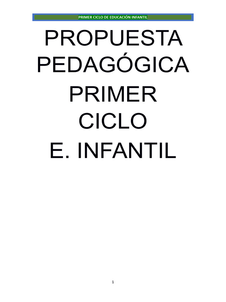 Propuesta Pedagogica 0 3 | PDF | Educación de la primera infancia ...