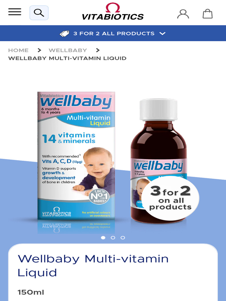 Wellbaby Multi Vitamin Liquid by Vitabiotics Baby Vitamins | PDF