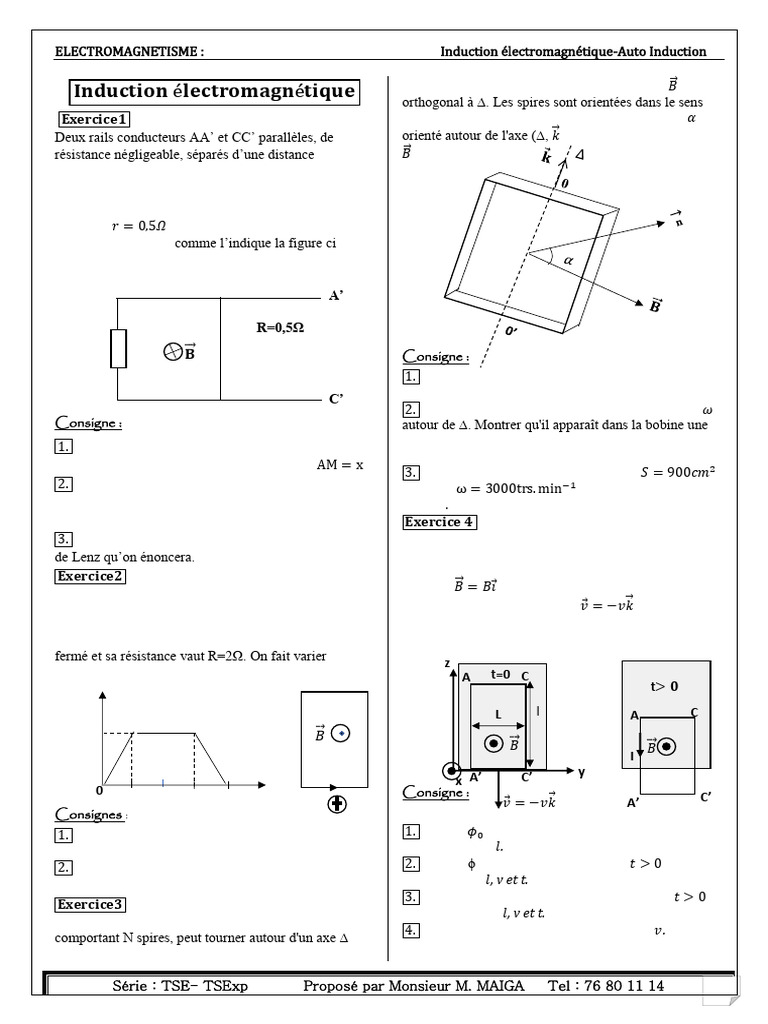 Induction électromagnétique et autoinduction | PDF | Inducteur | Champ ...