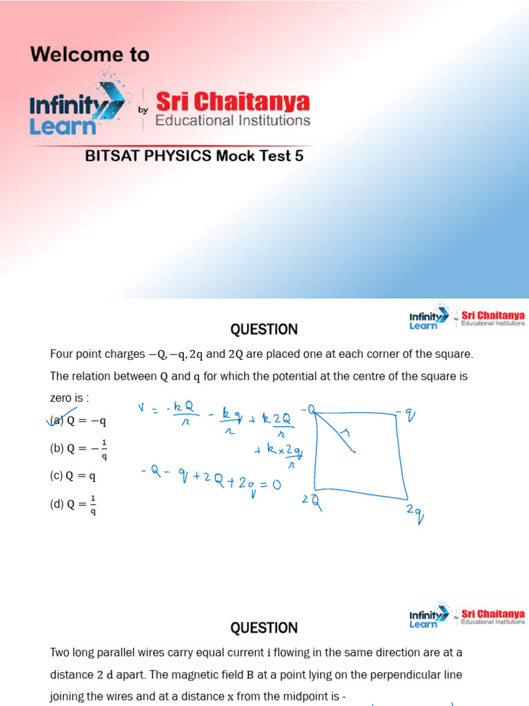 BITSAT Physics Mock Test 5 Questions | PDF | Electronvolt | Amplitude