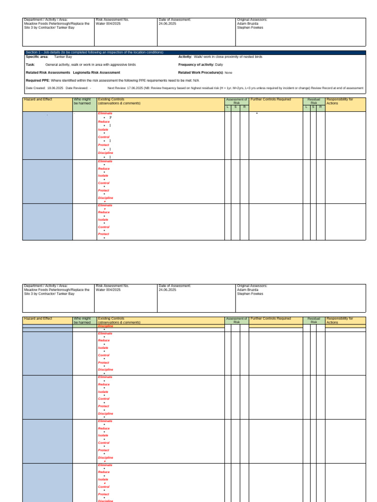 Risk Assessment Template 2023 | PDF | Risk | Risk Assessment