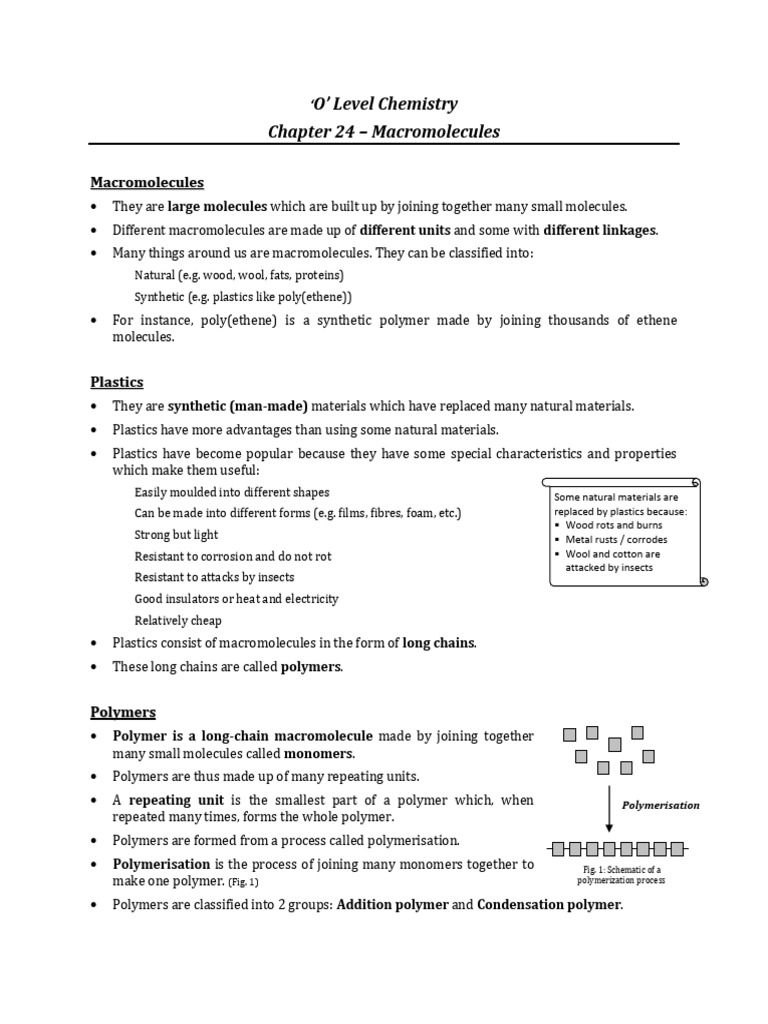 Formation of Macromolecules from Monomers | PDF | Polymers | Polymerization