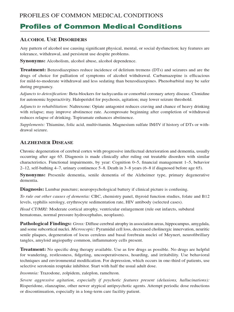 Common Medical Conditions Overview | PDF | Myocardial Infarction ...