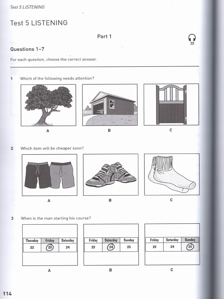 Test 5 Listening | PDF