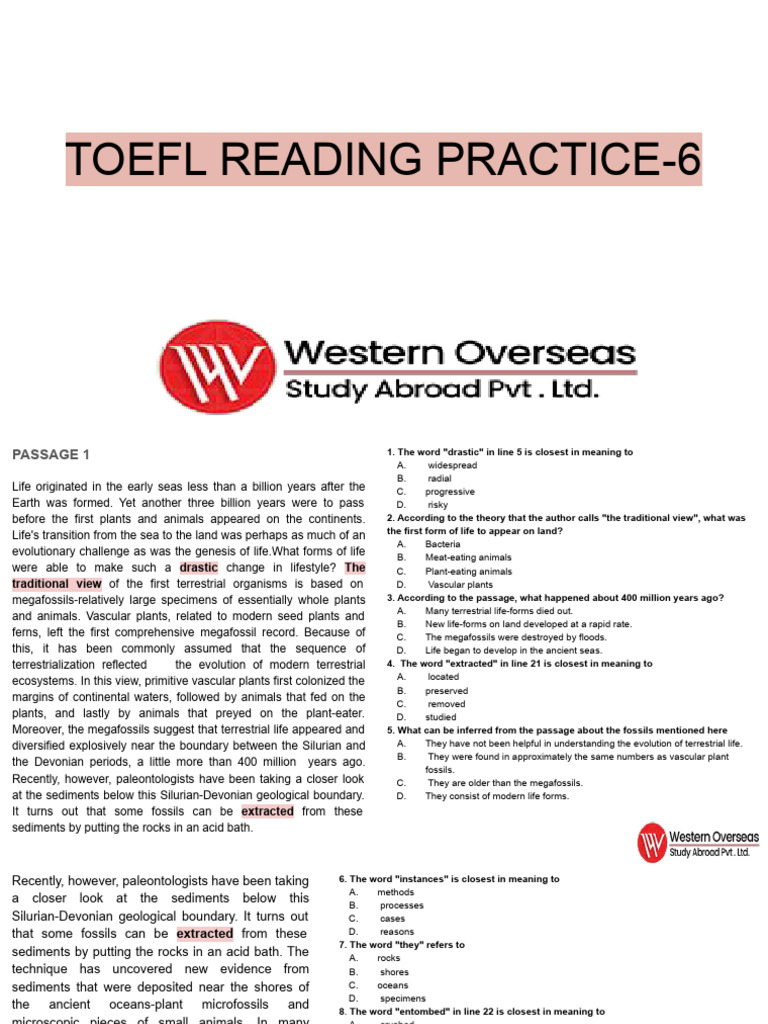 academic reading practice test 6 answers
